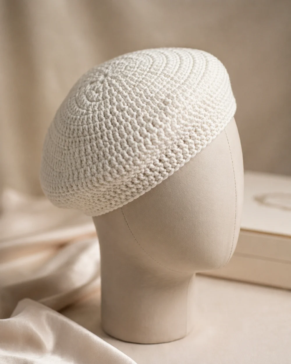 the ivory classic minimalist beret